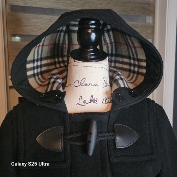 Burberry Brit Black Toggle Wool Coat - Picture 2 of 15